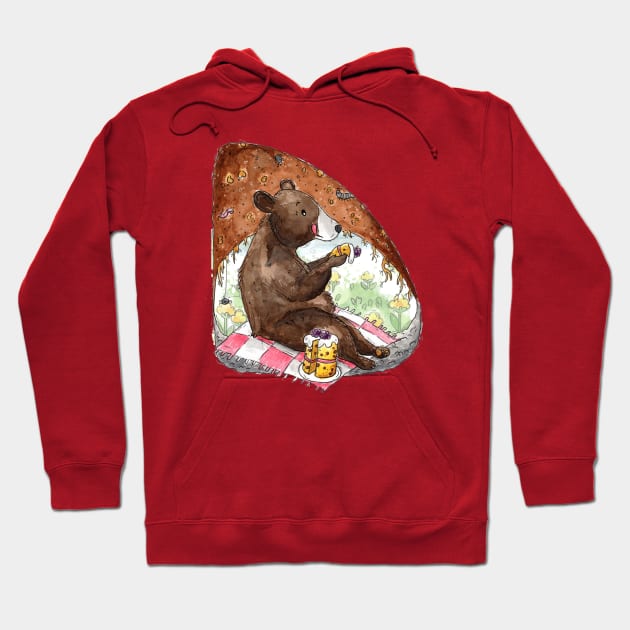 Teddy Bears Picnic Hoodie by Vicky Kuhn Illustration